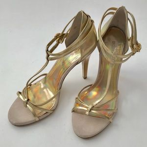 BCBGeneration Gold Metallic Heels